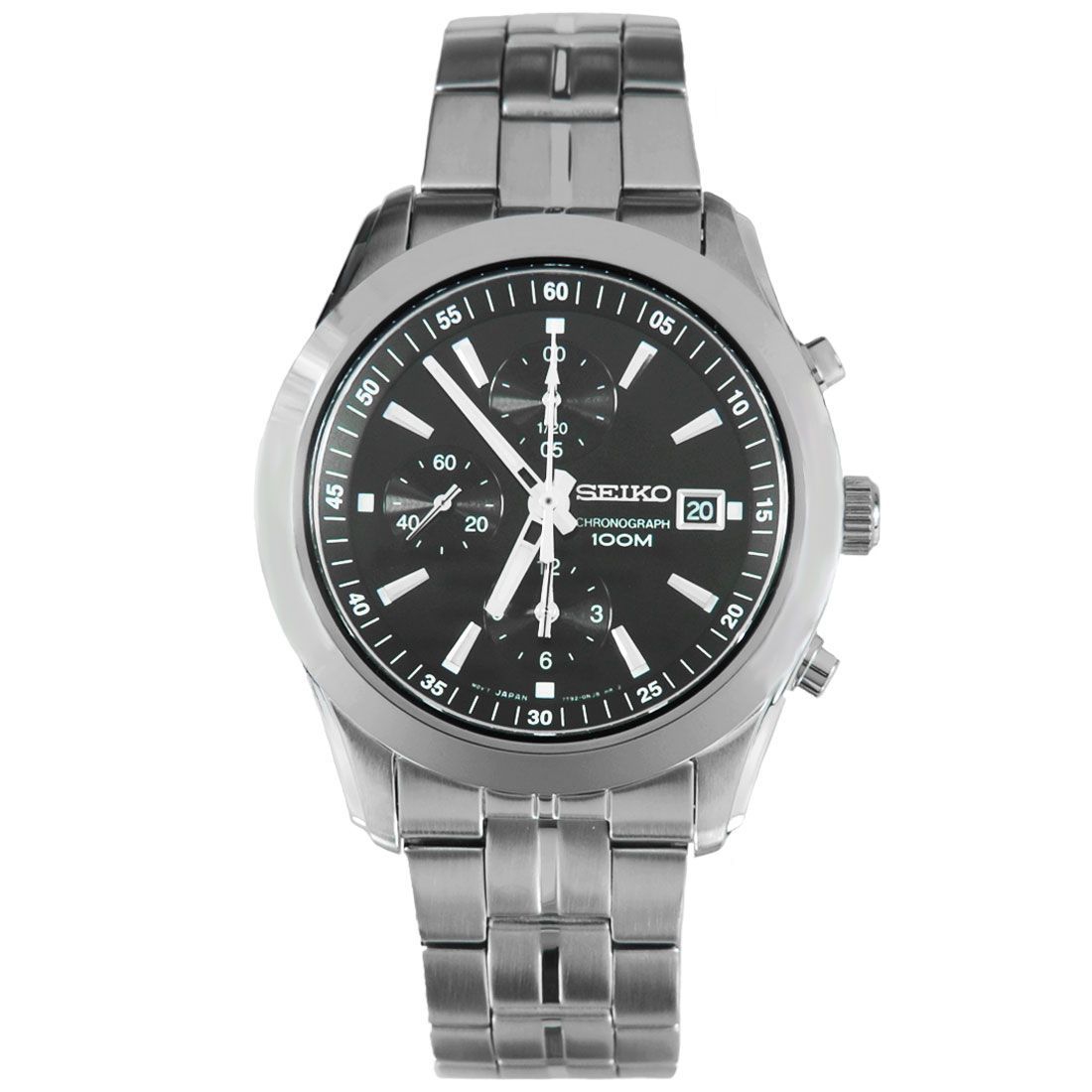 Seiko Chronograph Black Dial Watch SNDA87P SNDA87P1 SNDA87 -Seiko