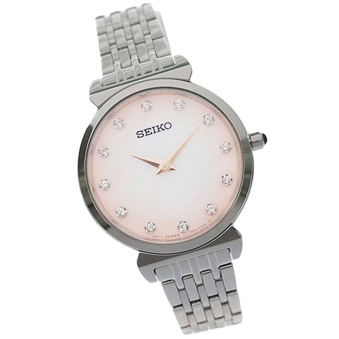 Seiko Diamond Accent SFQ803 SFQ803P1 SFQ803P Womens Watch -Seiko