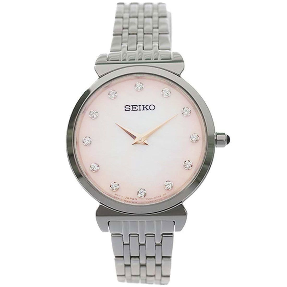 Seiko Diamond Accent SFQ803 SFQ803P1 SFQ803P Womens Watch -Seiko