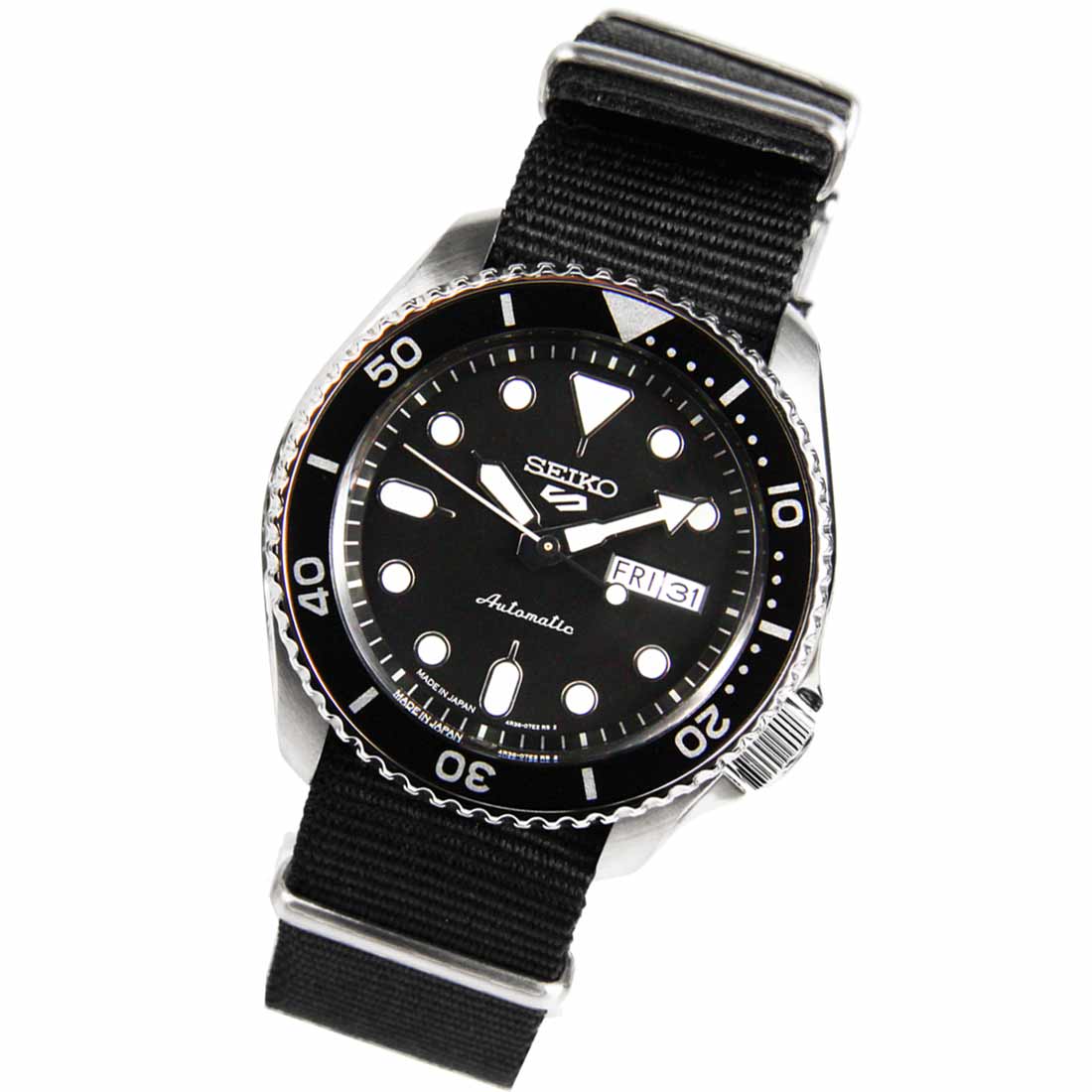 Seiko JDM Automatic SBSA021 Black Nylon Sports Watch -Seiko
