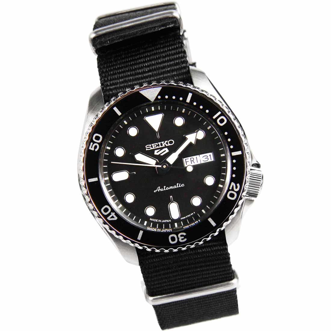 Seiko JDM Automatic SBSA021 Black Nylon Sports Watch -Seiko