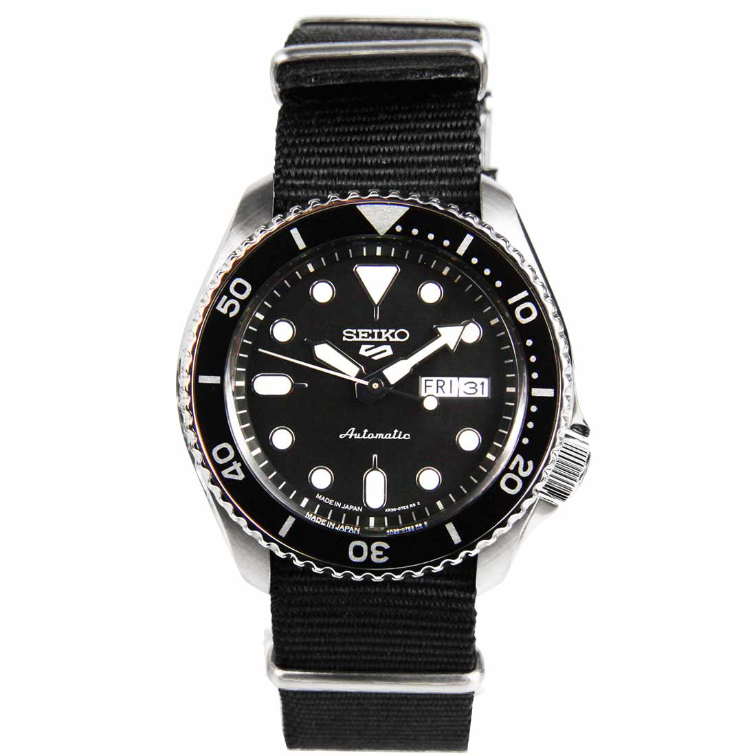 Seiko JDM Automatic SBSA021 Black Nylon Sports Watch -Seiko