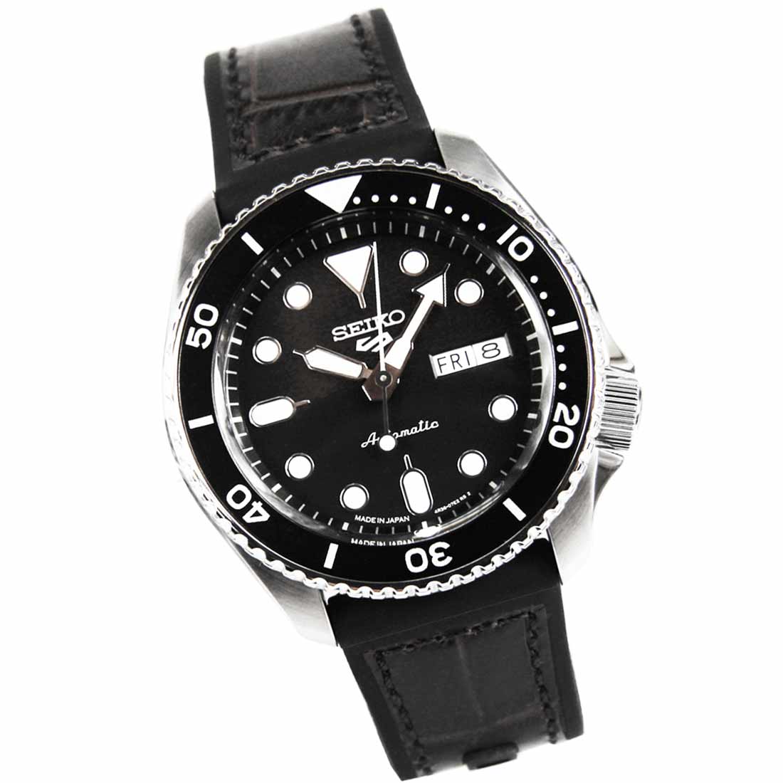 Seiko JDM SBSA027 Black Silicone Leather Japan Made Watch -Seiko