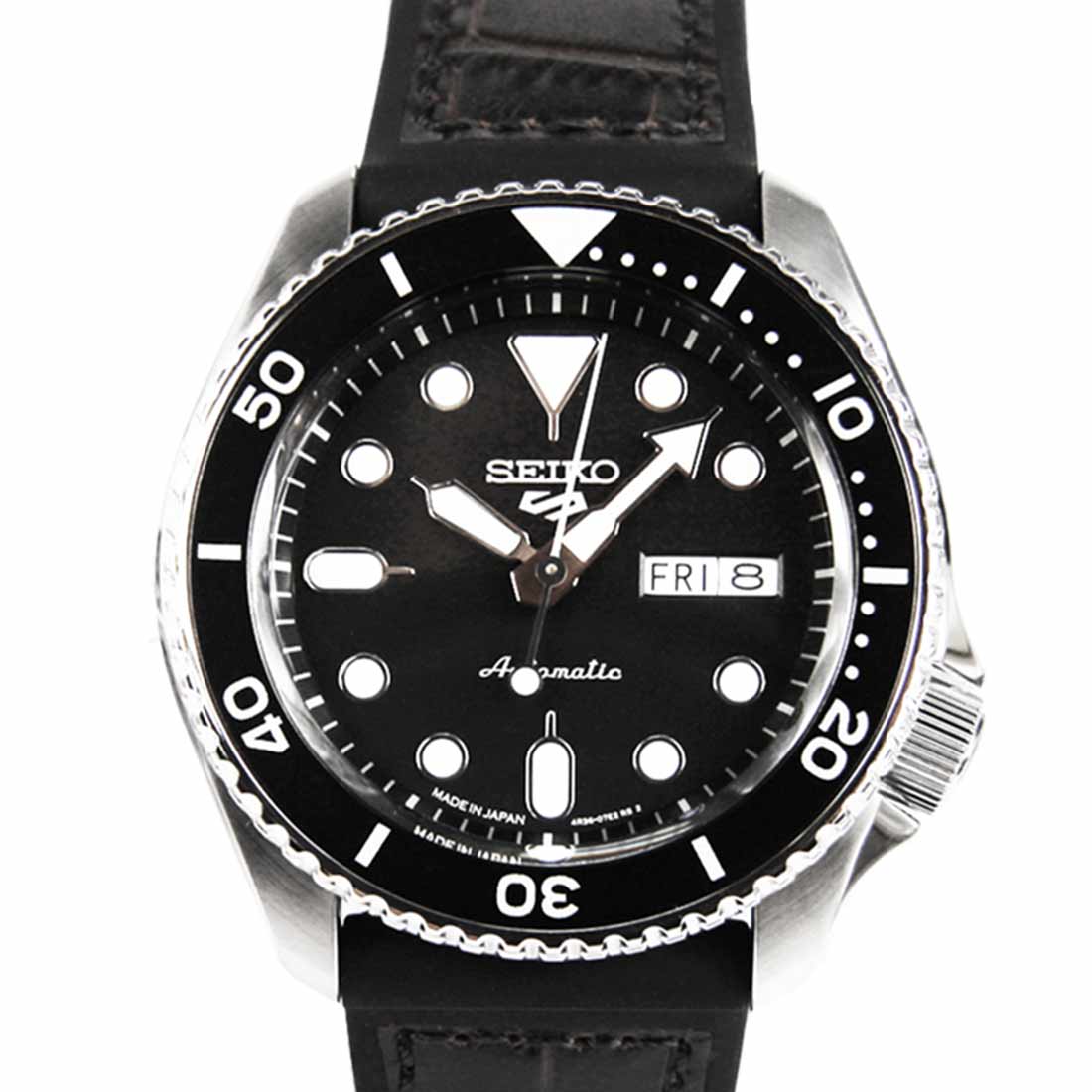 Seiko JDM SBSA027 Black Silicone Leather Japan Made Watch -Seiko