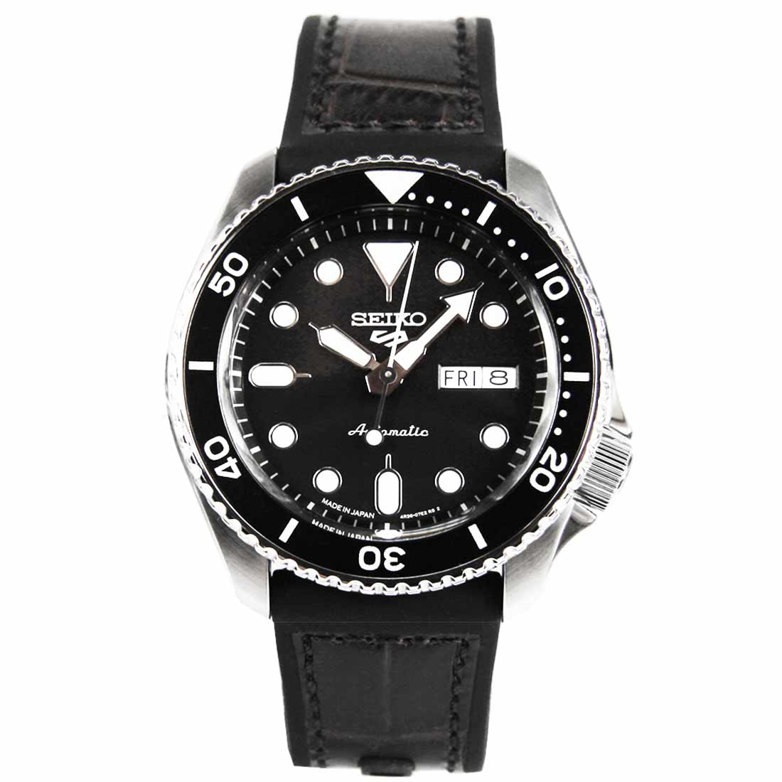 Seiko JDM SBSA027 Black Silicone Leather Japan Made Watch -Seiko