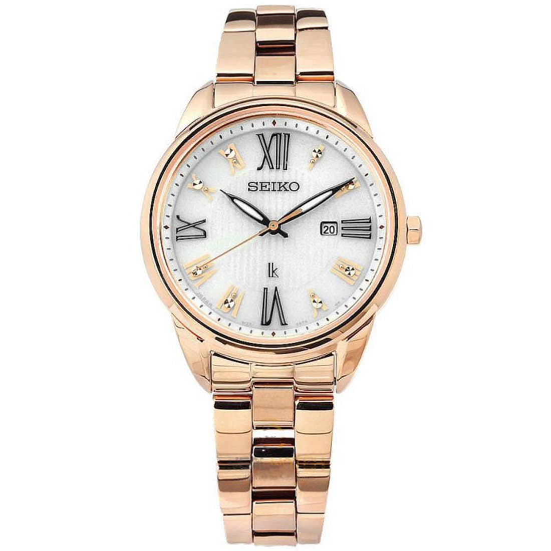 Seiko Lukia Solar Rose Gold SUT364J1 SUT364 SUT364J Womens Dress Watch