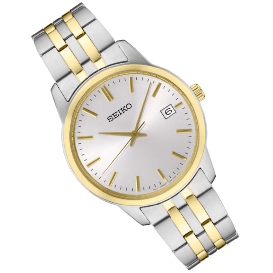 Seiko Men Quartz SUR402P1 SUR402 SUR402P Two Tone Watch -Seiko