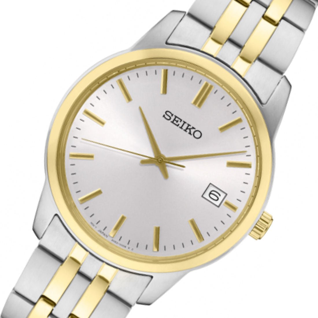 Seiko Men Quartz SUR402P1 SUR402 SUR402P Two Tone Watch -Seiko