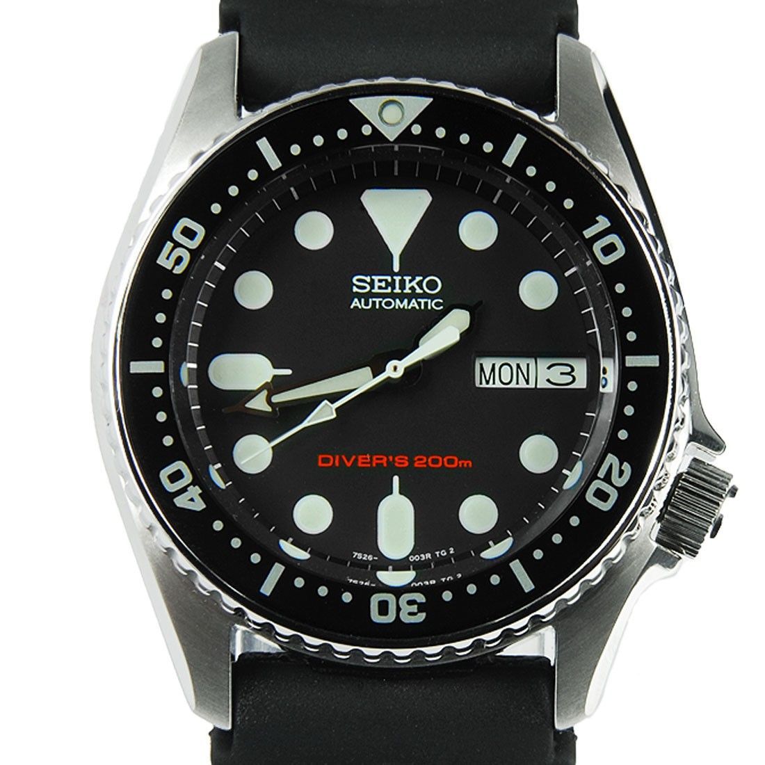 Seiko Popular Rubber Diving Watch SKX013K1 SKX013 SKX013K -Seiko
