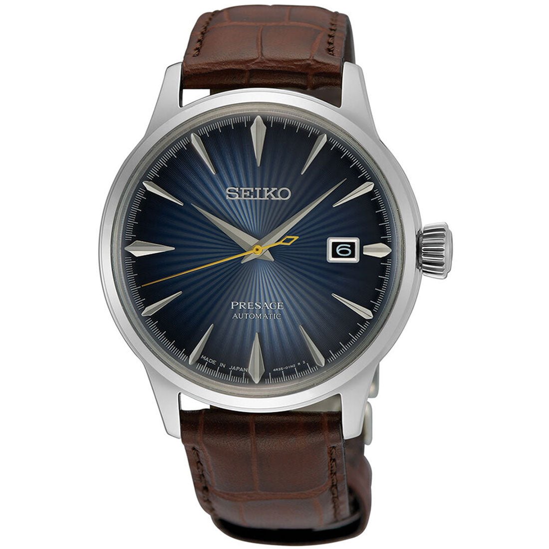 Seiko Presage Blue Dial SRPK15J1 SRPK15 SRPK15J Mechanical Leather Watch -Seiko