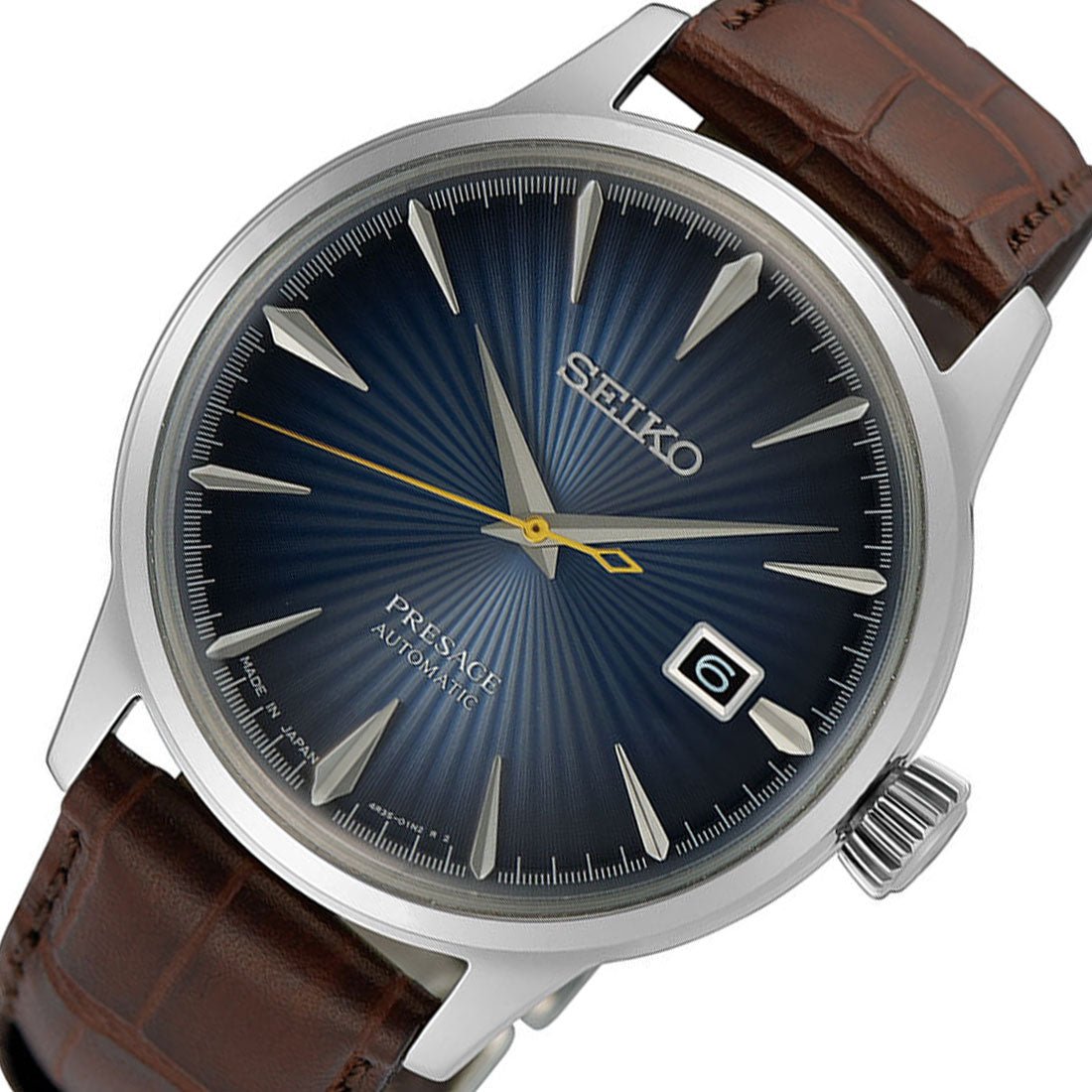 Seiko Presage Blue Dial SRPK15J1 SRPK15 SRPK15J Mechanical Leather Watch -Seiko