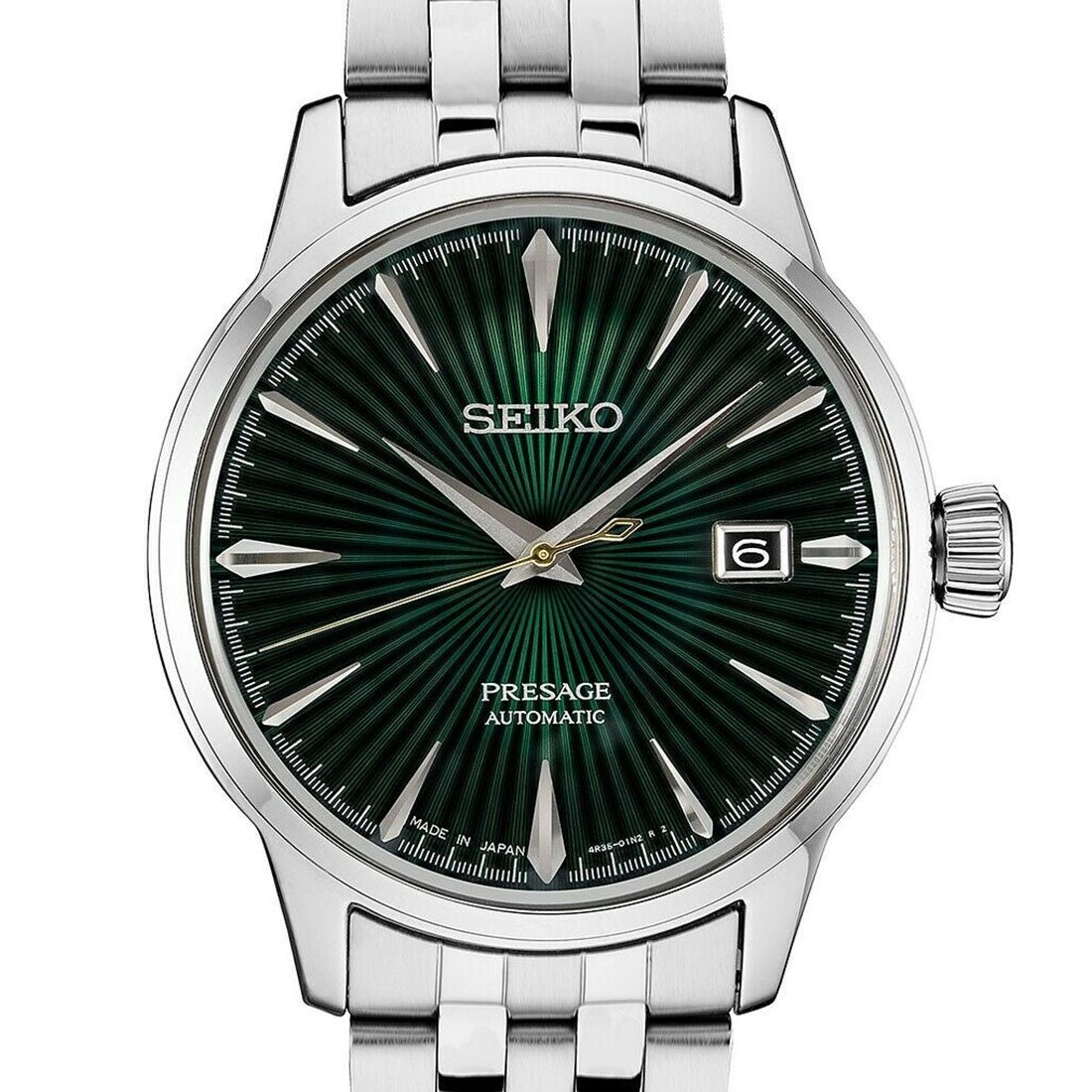 Seiko Presage Mockingbird Cocktail Time SRPE15 SRPE15J1 SRPE15J Leather Watch -Seiko