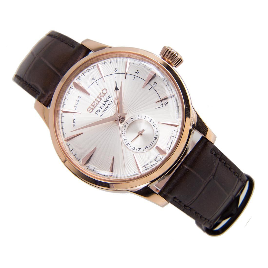Seiko Presage Power Reserve SSA346J1 SSA346 Japan Leather Watch -Seiko