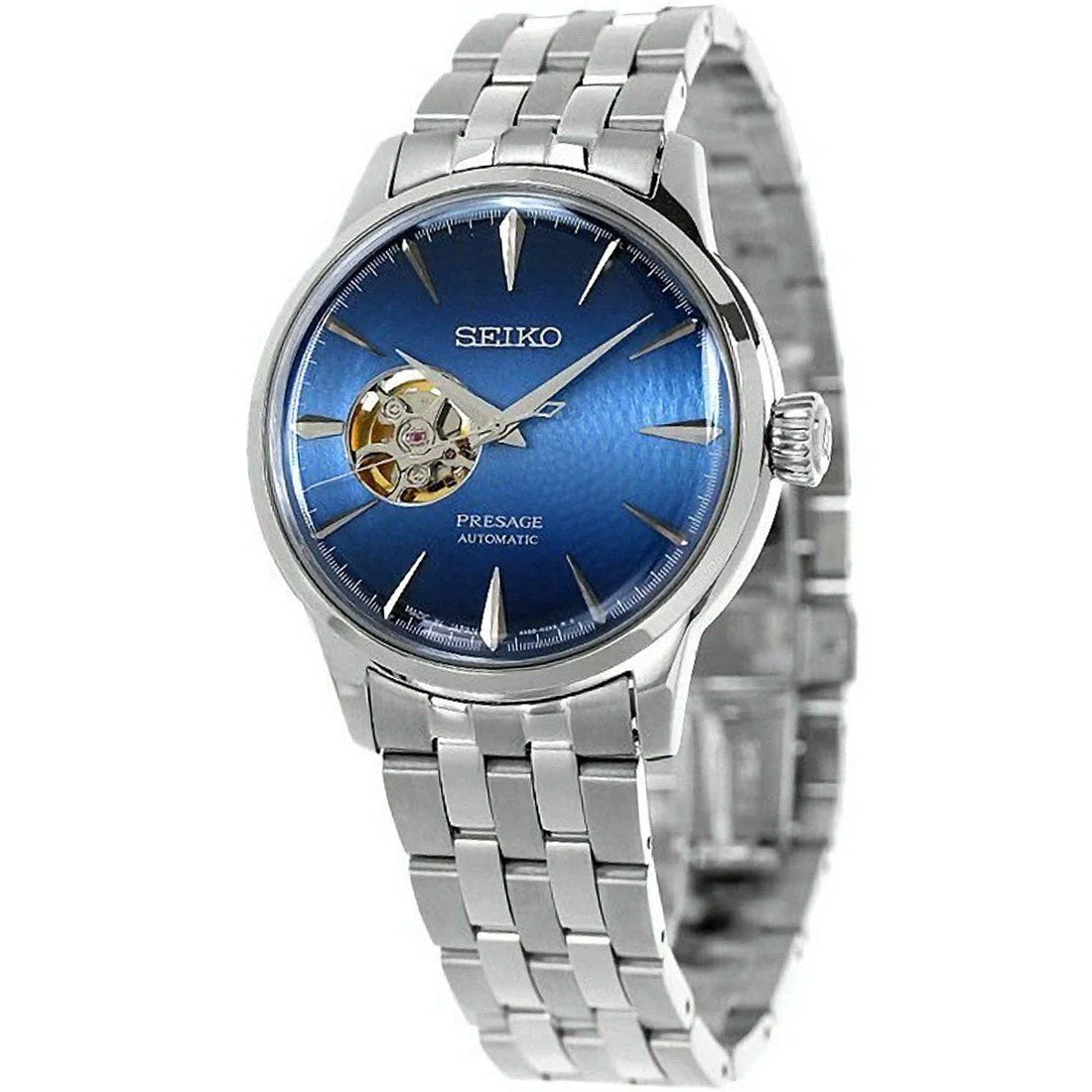 Seiko Presage SSA439 SSA439J1 SSA439J Blue Acapulco Blue Open Heart Watch -Seiko