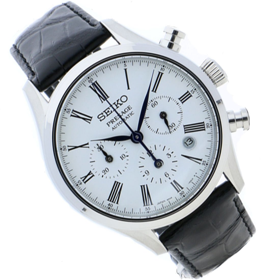 Seiko Presage White Enamel Dial Chronograph JDM Watch SARK013J SRQ023J1 SARK013 -Seiko