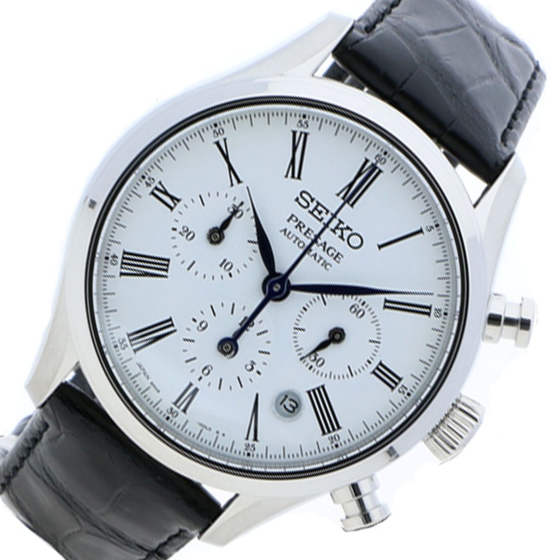 Seiko Presage White Enamel Dial Chronograph JDM Watch SARK013J SRQ023J1 SARK013 -Seiko