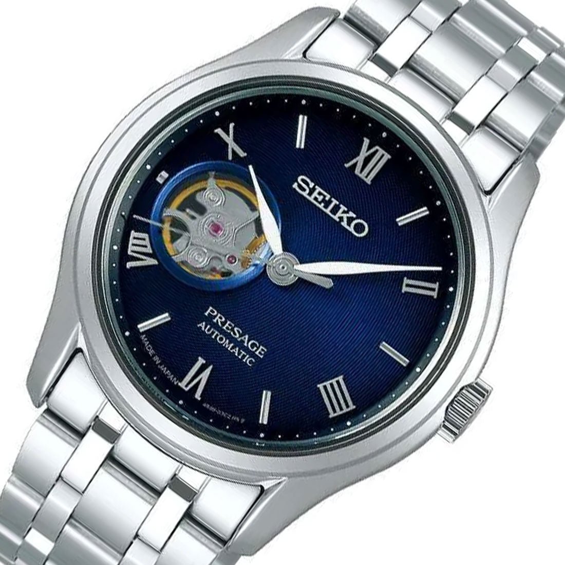 Seiko Presage Zen Garden Blue Open Heart Dial Watch SSA411 SSA411J1 SSA411J -Seiko
