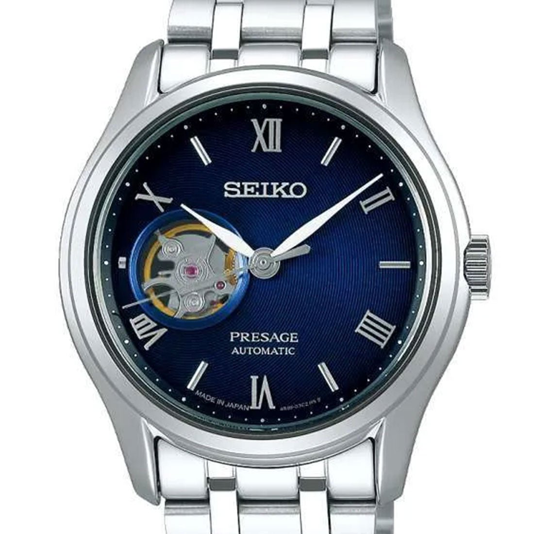 Seiko Presage Zen Garden Blue Open Heart Dial Watch SSA411 SSA411J1 SSA411J -Seiko
