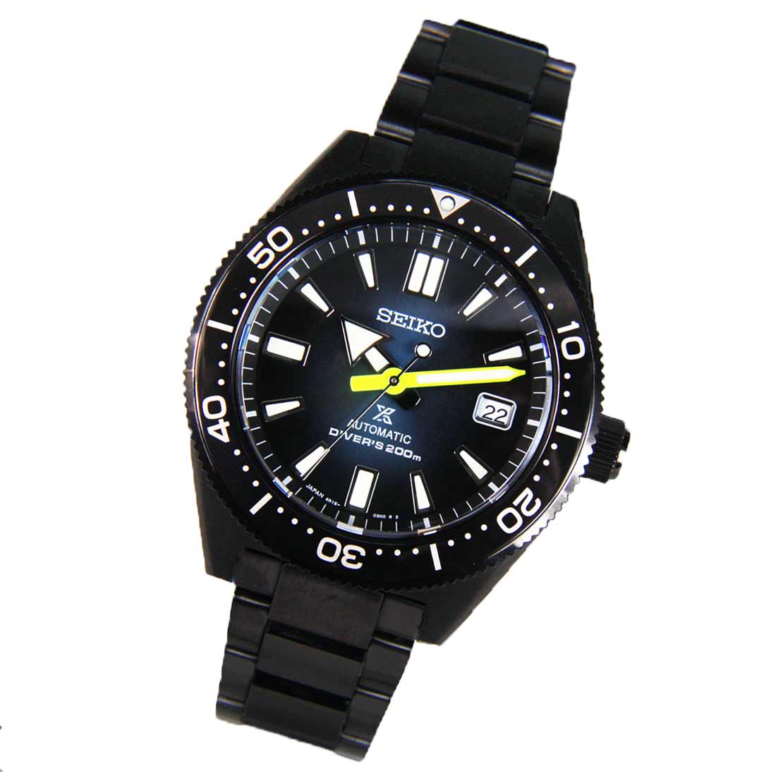 Seiko Prospex Automatic JDM Black Stainless Steel 23 Jewels Watch SBDC085 -Seiko