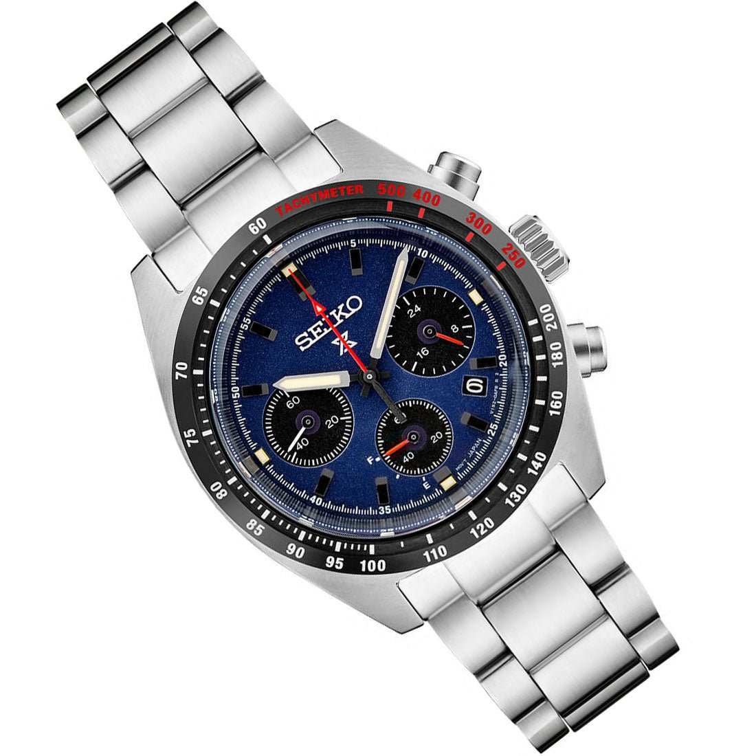 Seiko Prospex Chronograph Solar SpeedTimer JDM Blue Dial Watch SBDL087 -Seiko