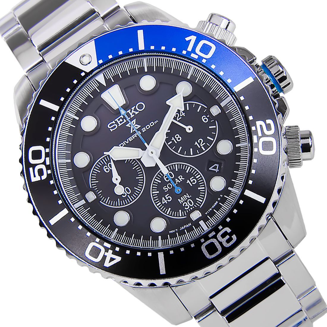 Seiko Prospex Solar Chronograph SSC017P1 SSC017 SSC017P Sports Watch -Seiko