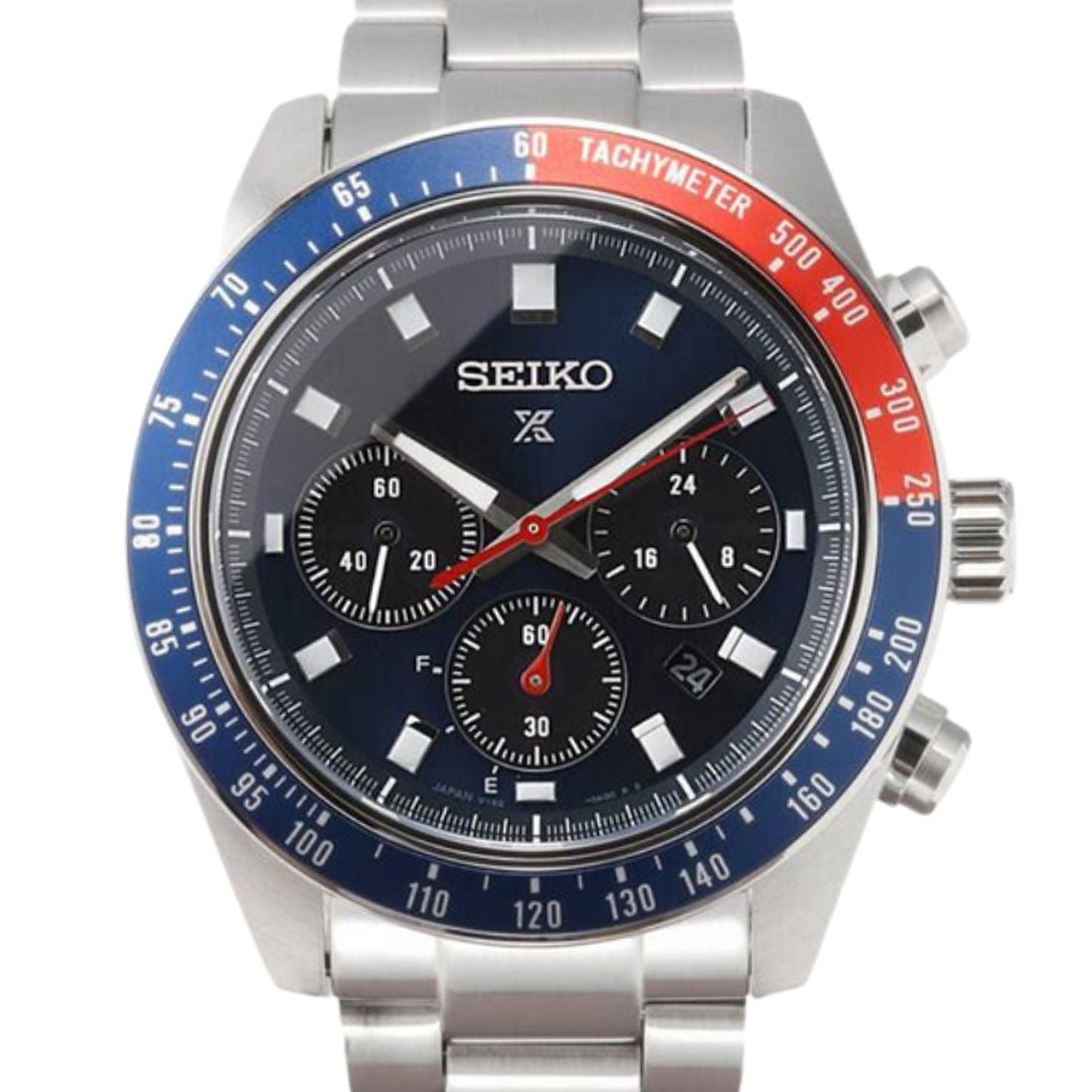 Seiko Prospex SpeedTimer SBDL097 Chronograph Solar Blue Dial Watch -Seiko