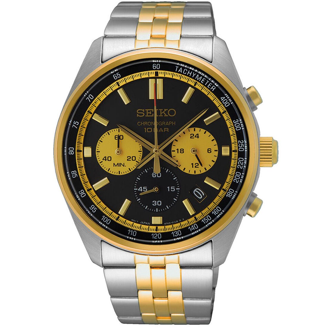 Seiko Quartz Chronograph SSB430P1 SSB430 SSB430P Analog Gents Watch -Seiko