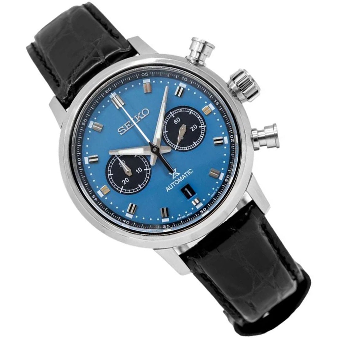 Seiko Speedtimer Prospex SRQ039 SRQ039J1 SRQ039J Leather Watch -Seiko
