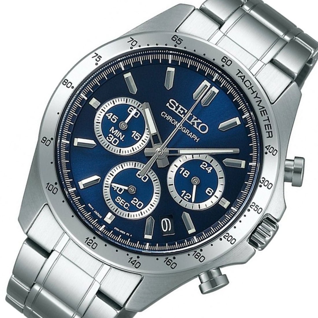 Seiko Spirit JDM Chronograph SBTR011 Blue Dial Quartz Mens Watch -Seiko