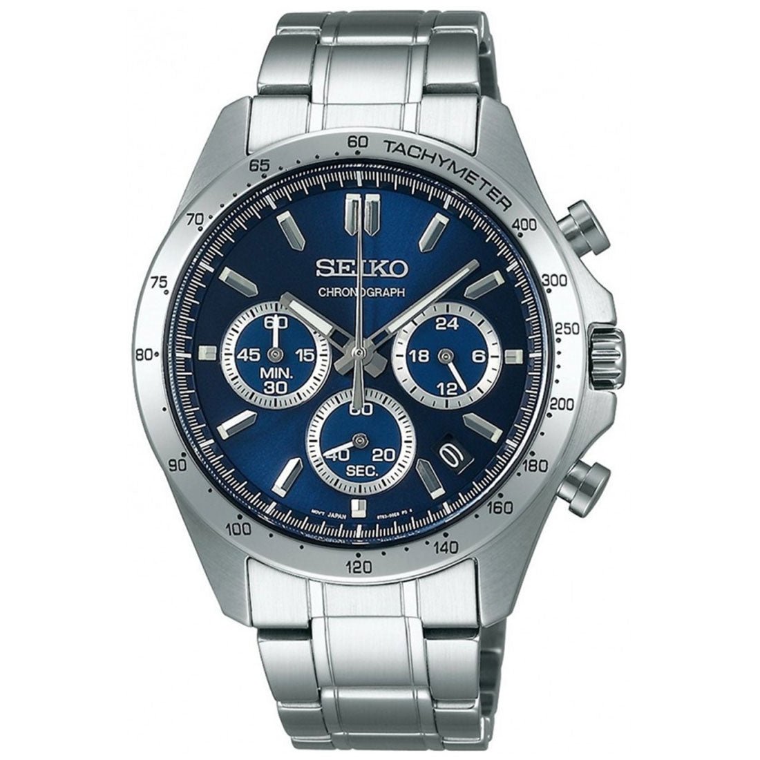 Seiko Spirit JDM Chronograph SBTR011 Blue Dial Quartz Mens Watch -Seiko