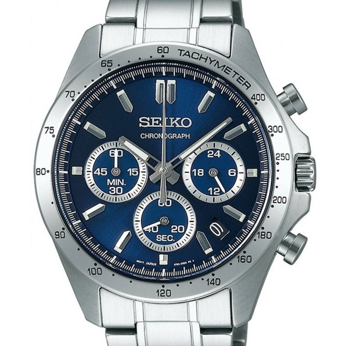 Seiko Spirit JDM Chronograph SBTR011 Blue Dial Quartz Mens Watch -Seiko