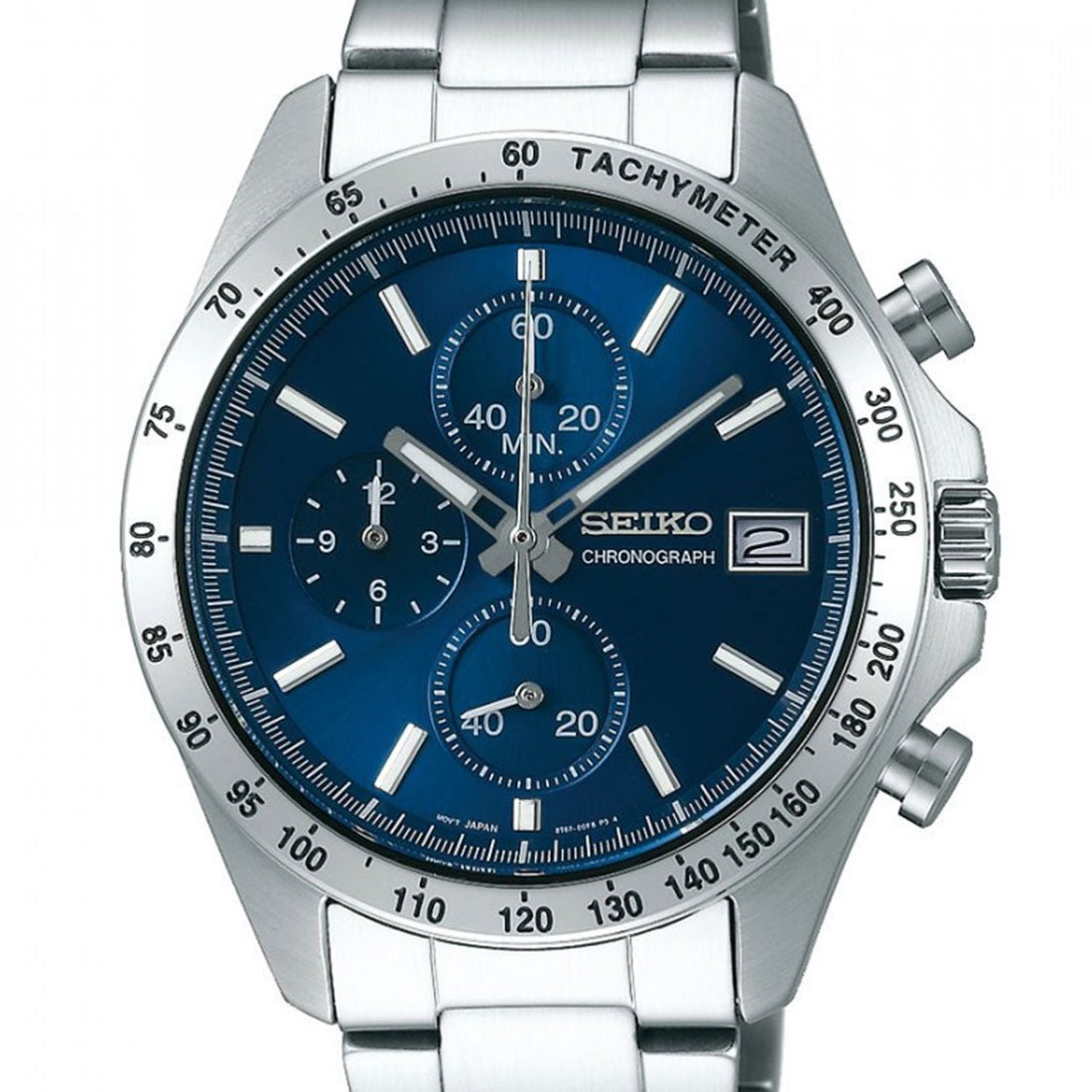 Seiko Spirit JDM Selection Chronograph SBTR023 Blue Dial Quartz Mens Watch -Seiko