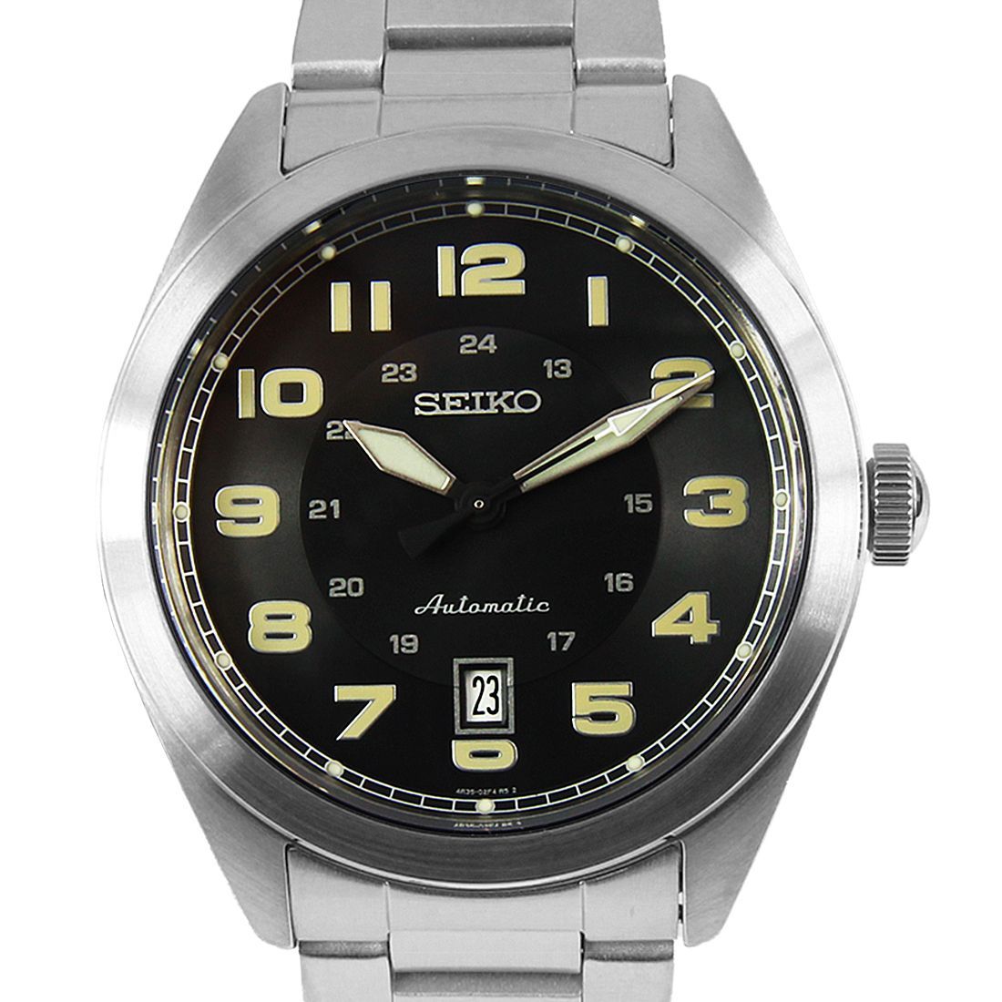 Seiko SRPC85K1 SRPC85 SRPC85K Automatic Black Dial Sports Watch -Seiko