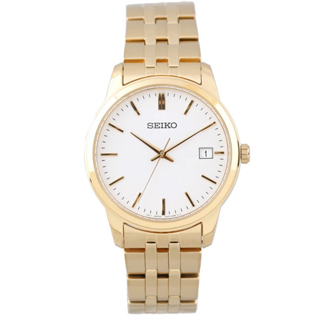 Seiko SUR404P1 SUR404 Gold Stainless Steel White Dial Fashion Watch -Seiko