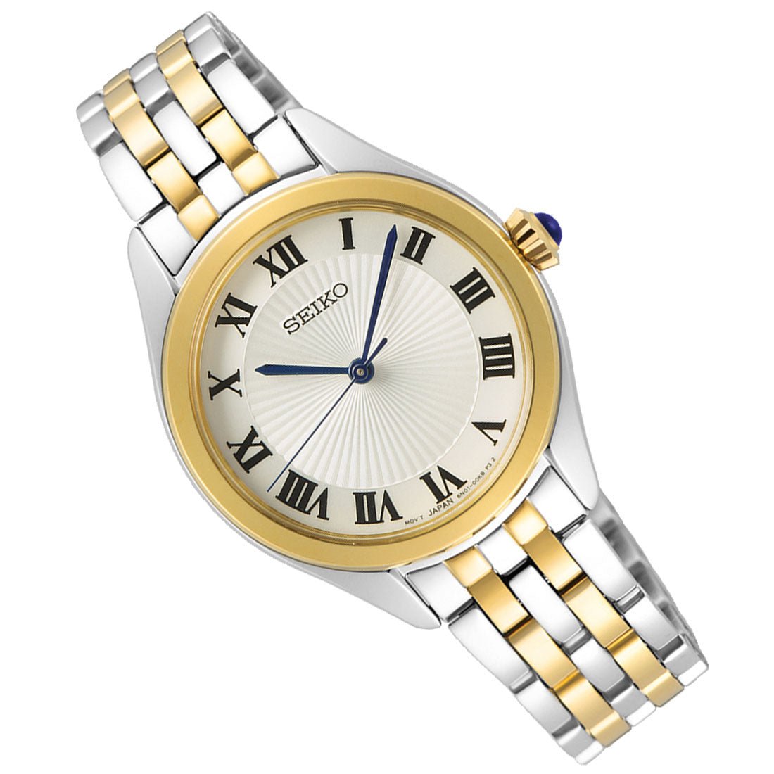 Seiko Women Quartz SUR330P1 SUR330 SUR330P Two Tone Fashion Watch -Seiko