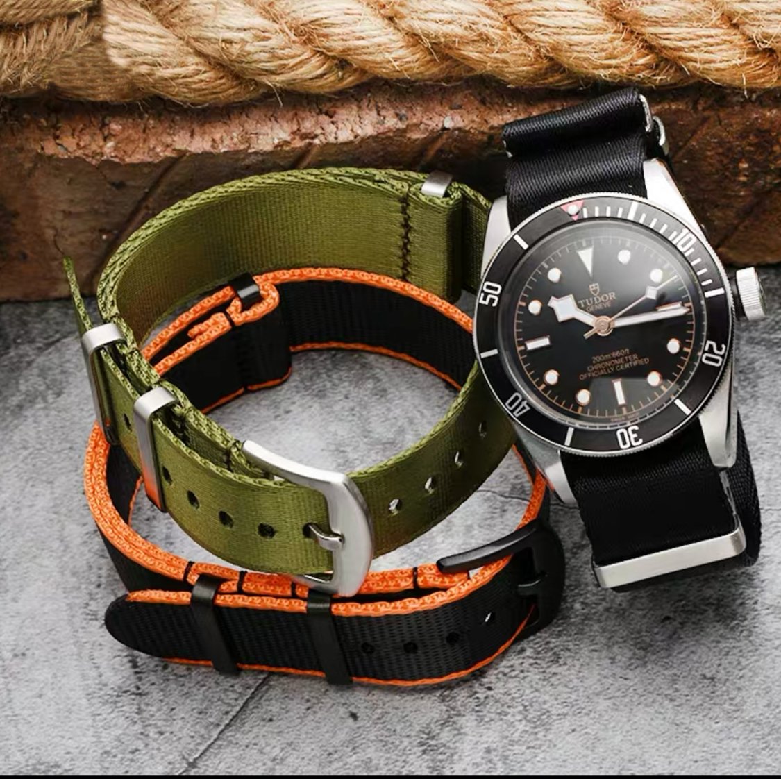 Seatbelt Ballistic Nylon Strap Army Green -StrapSeeker