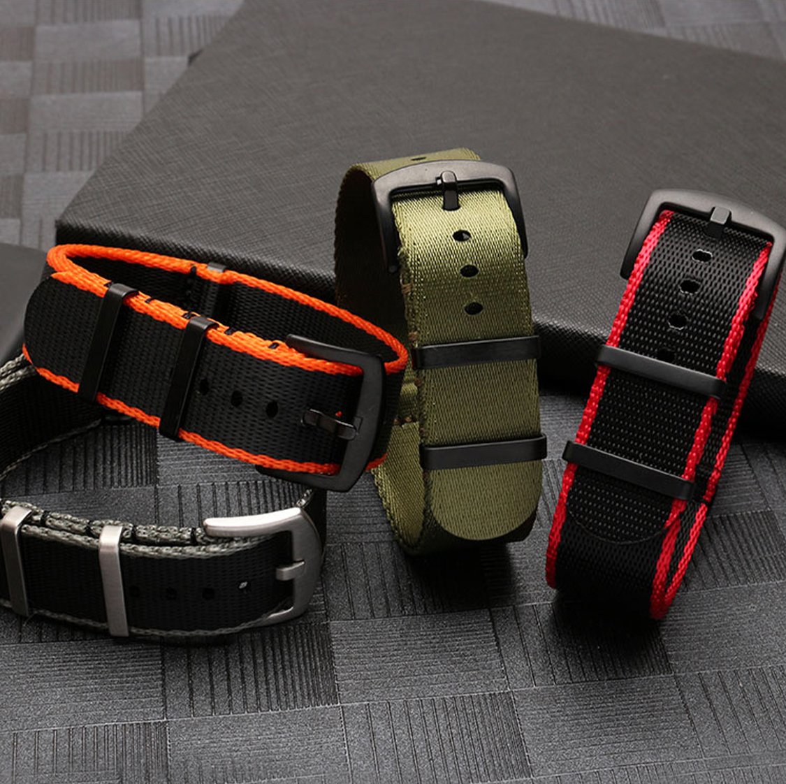 Seatbelt Ballistic Nylon Strap Army Green -StrapSeeker