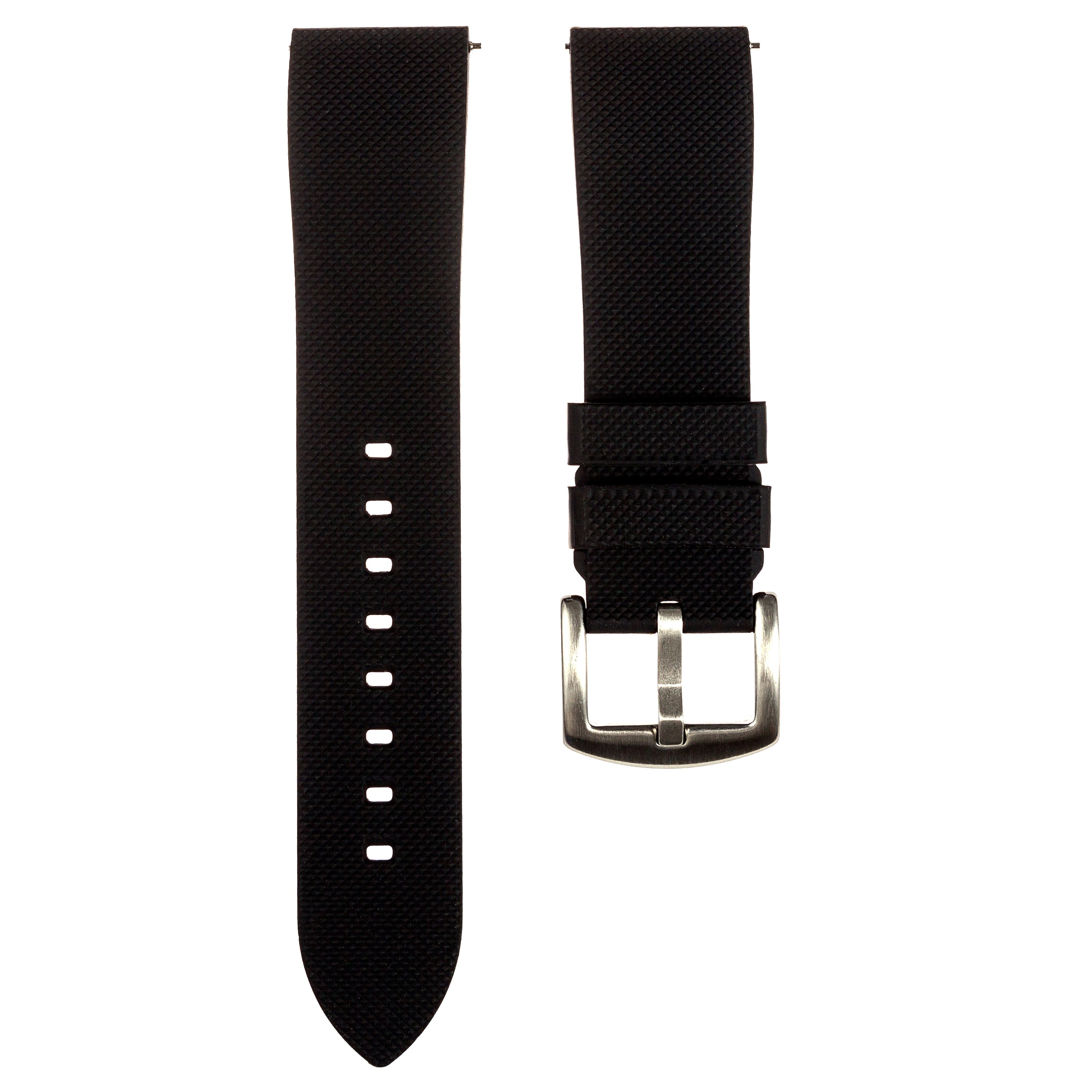 Textured Soft Silicone Strap - Quick-Release – Black (2402)