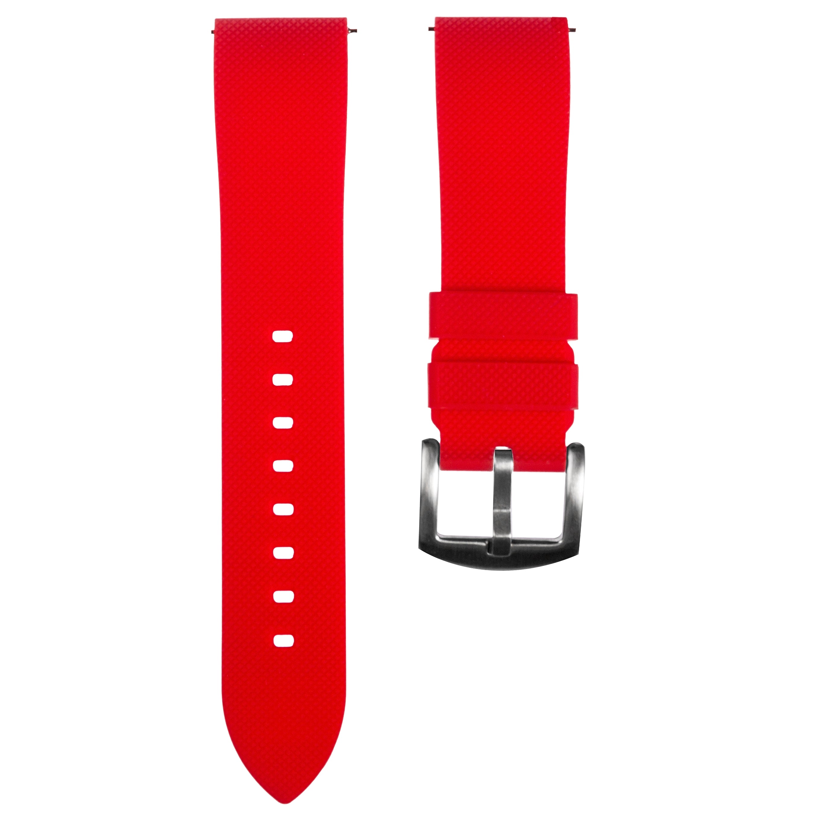 Textured Soft Silicone Strap - Quick-Release – Red (2402)