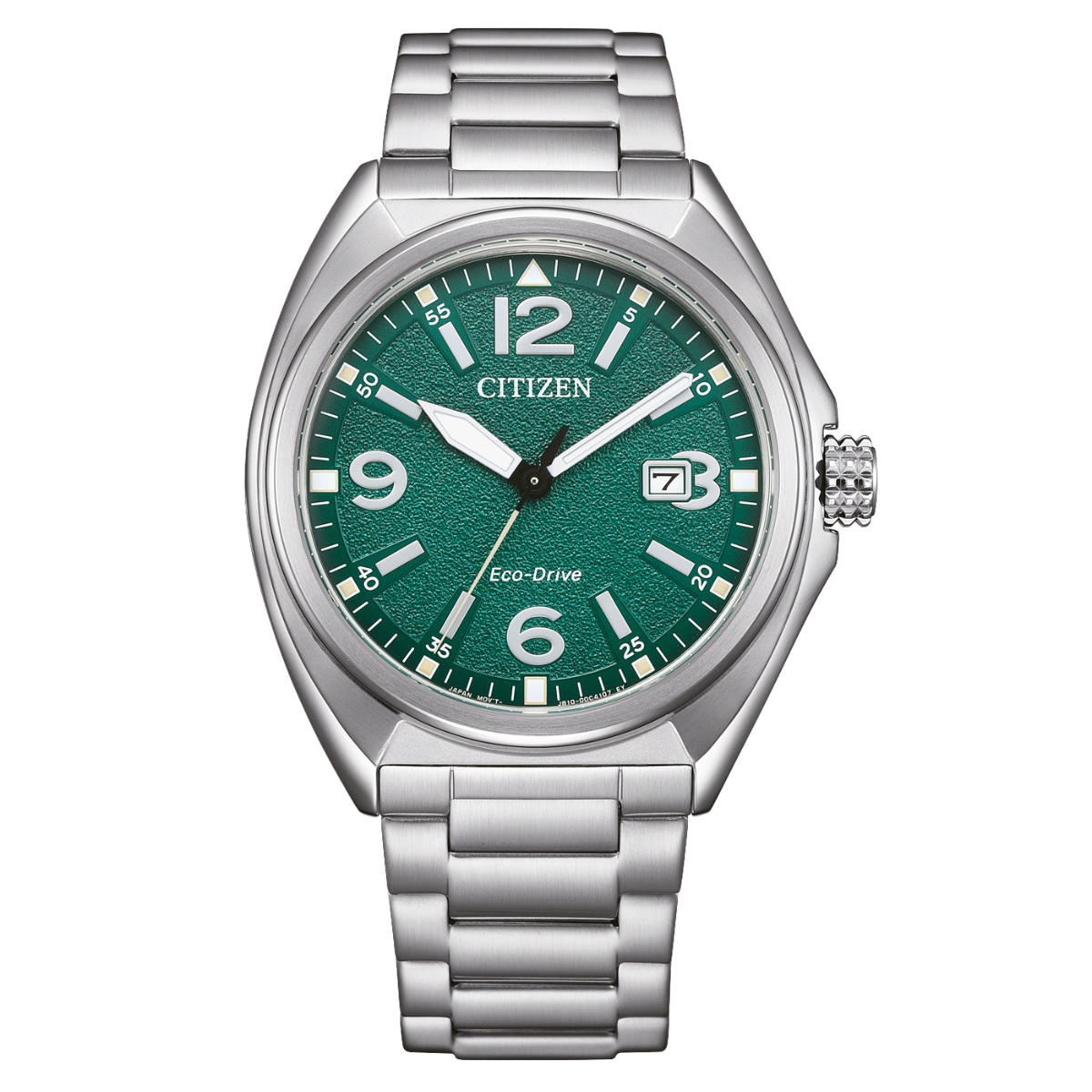 Citizen AW1571-76X Eco-Drive Sports: Green Dial Steel Bracelet