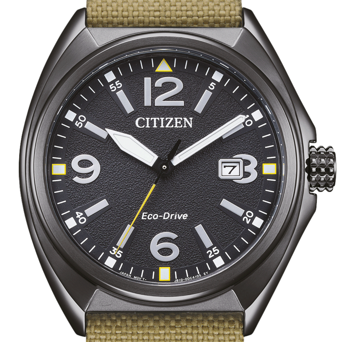 Citizen AW1575-08E Eco-Drive Sports: Black Dial Green Nylon