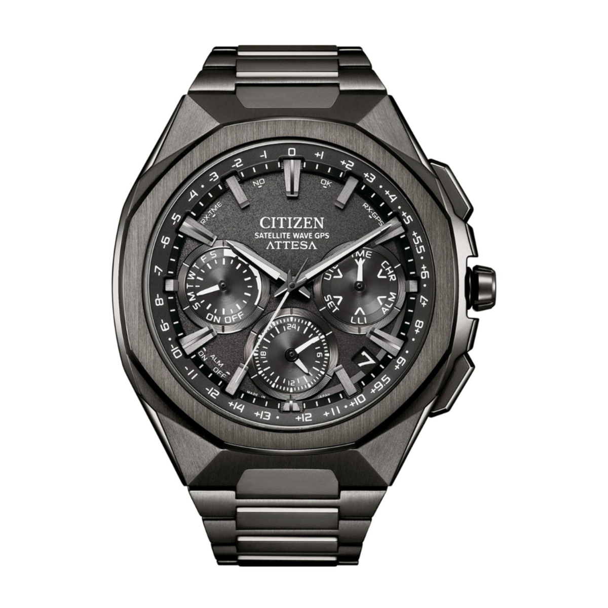 Citizen Attesa Satellite Wave GPS Hexagon Titanium Watch CC4105-69E