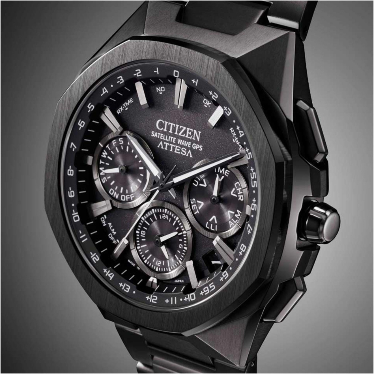 Citizen Attesa Satellite Wave GPS Hexagon Titanium Watch CC4105-69E