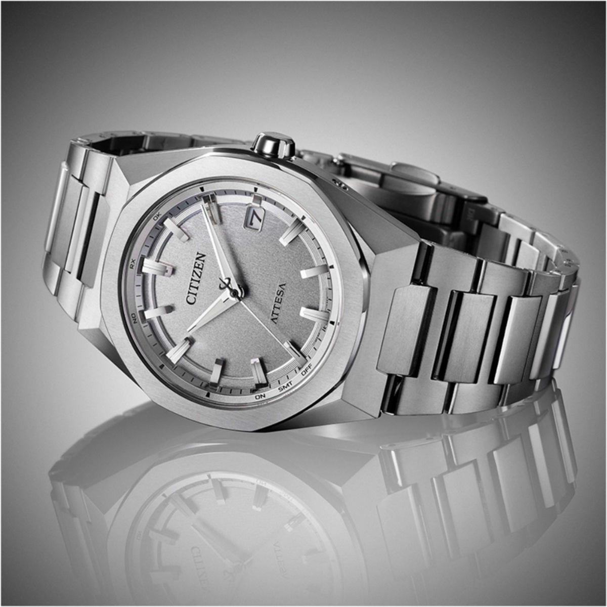 Citizen Attesa Silver Dial Super Titanium Watch CB3040-56H
