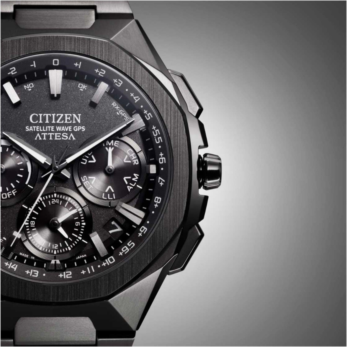 Citizen Attesa Satellite Wave GPS Hexagon Titanium Watch CC4105-69E