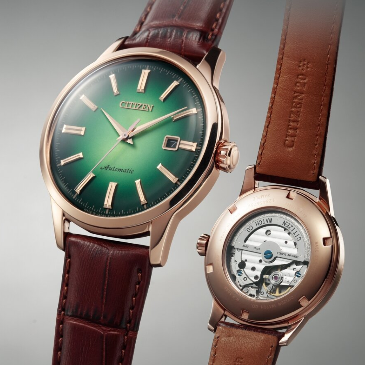 Citizen NK0002-14W Automatic: Classic Green Dial Leather