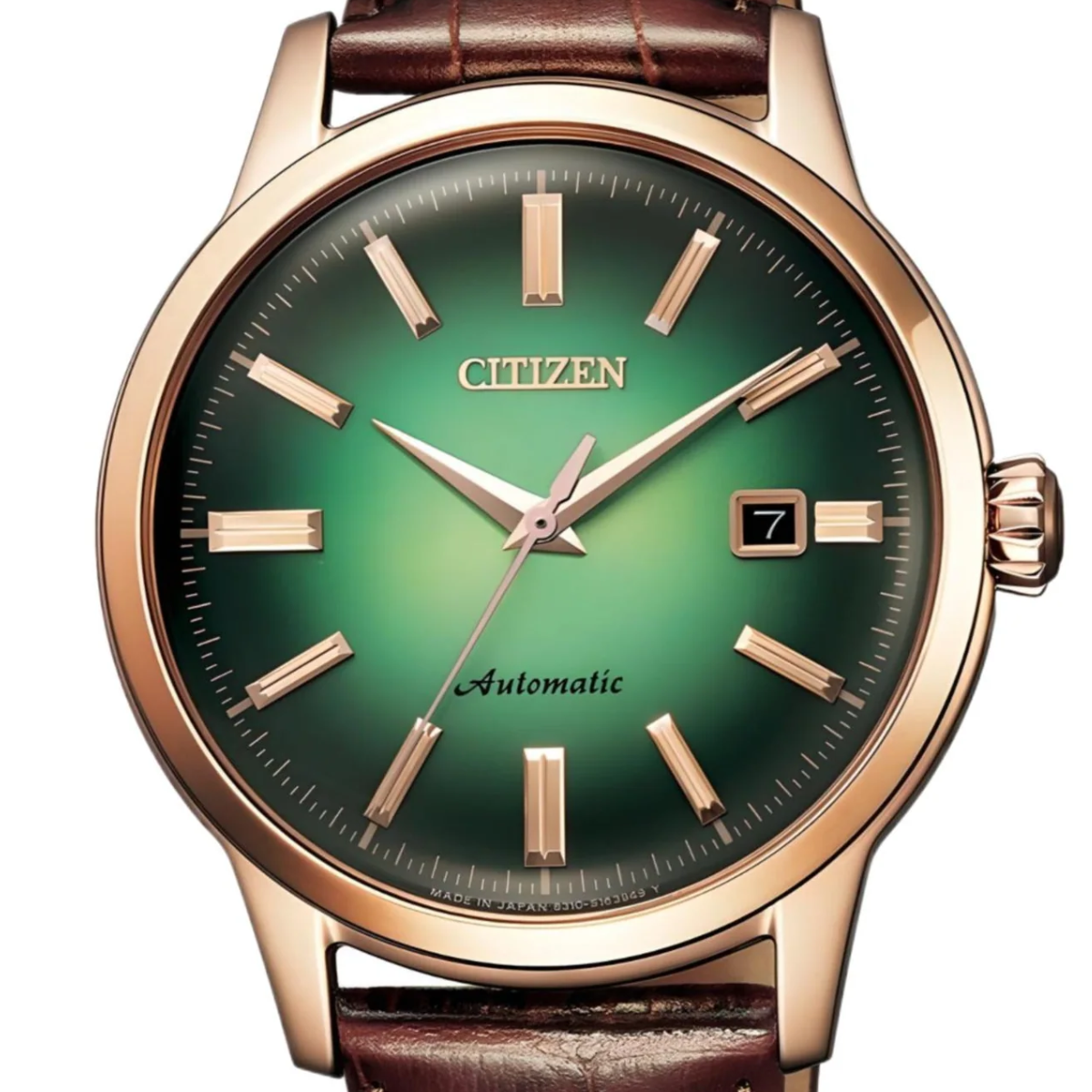 Citizen NK0002-14W Automatic: Classic Green Dial Leather