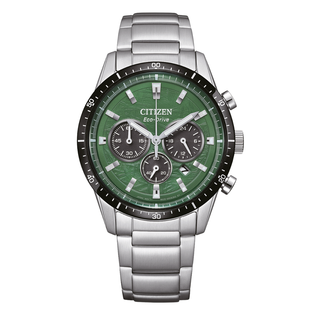 Citizen CA4624-56X Eco-Drive Chronograph: Sporty Green Steel