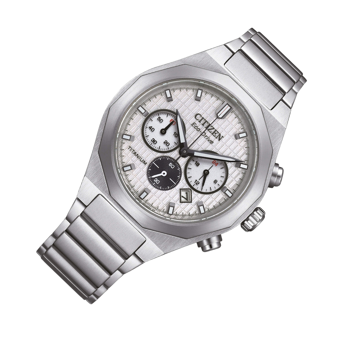 Citizen CA4690-51A CA4690 Zenshin Senkei Eco-Drive Super Titanium White Dial Watch