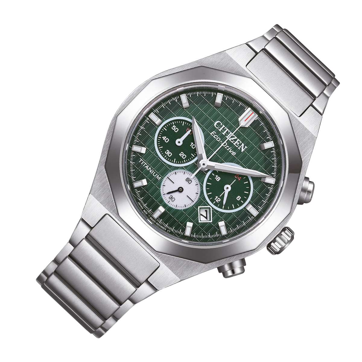 Citizen CA4691-59X CA4691 Zenshin Senkei Eco-Drive Super Titanium Green Dial Watch